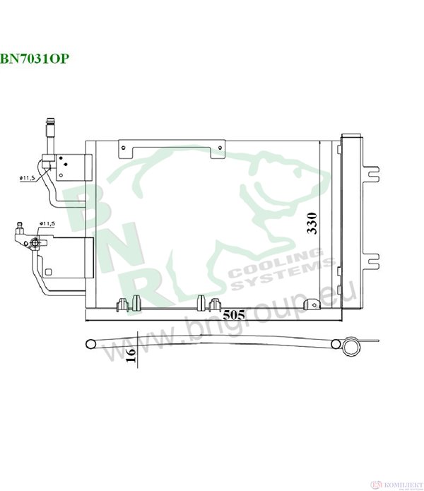 РАДИАТОР КЛИМАТИК OPEL ASTRA H COMBI (2004-) 1.7 CDTI - BNR