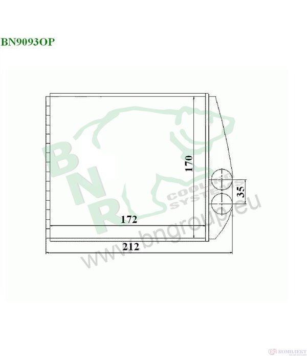 РАДИАТОР ПАРНО OPEL COMBO (2001-) 1.7 CDTI 16V - BNR