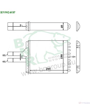 РАДИАТОР ПАРНО OPEL VECTRA B COMBI (1996-) 1.7 TD - BNR