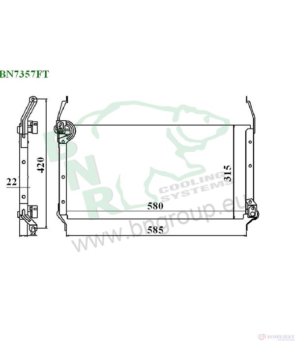 РАДИАТОР КЛИМАТИК FIAT MAREA WEEKEND (1996-) 1.8 115 16V - BNR