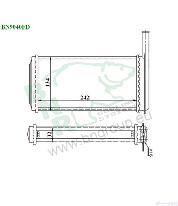 РАДИАТОР ПАРНО FORD ESCORT EXPRESS (1990-) 1.8 D - BNR