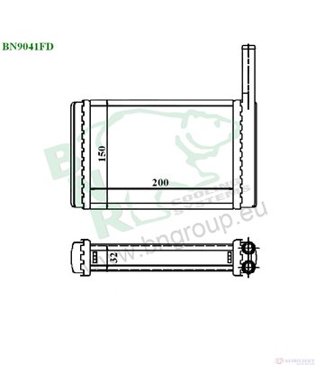 РАДИАТОР ПАРНО FORD FIESTA BOX (1991-) 1.8 D - BNR