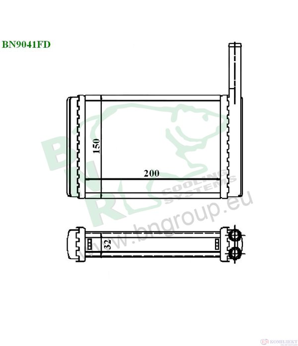 РАДИАТОР ПАРНО FORD FIESTA BOX (1991-) 1.8 D - BNR