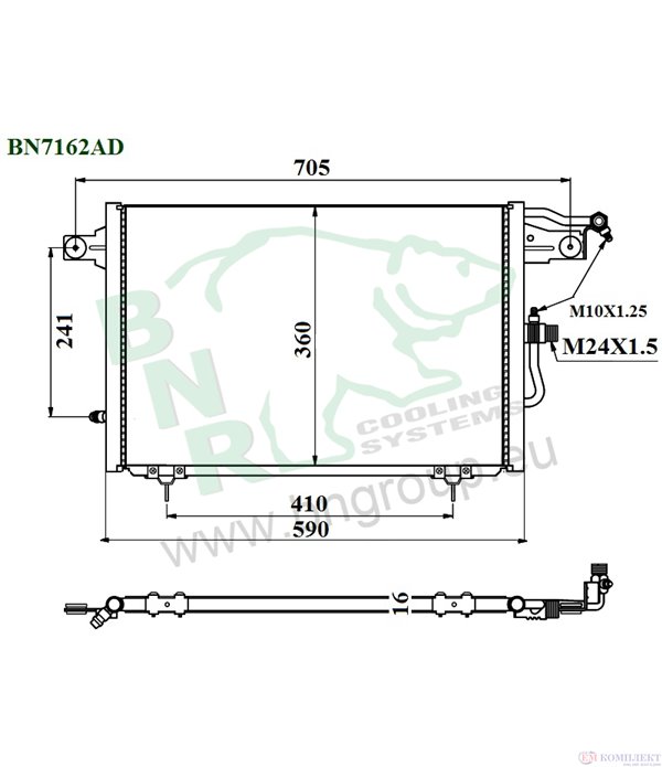 РАДИАТОР КЛИМАТИК AUDI A6 AVANT (1994-) 1.8 quattro - BNR