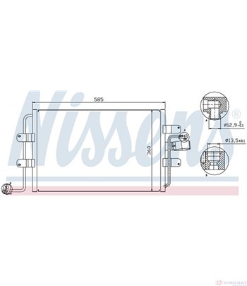 РАДИАТОР КЛИМАТИК VOLKSWAGEN NEW BEETLE (1998-) RSI 3.2 - NISSENS