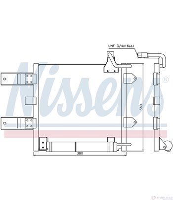 РАДИАТОР КЛИМАТИК VOLKSWAGEN LUPO (1998-) 1.4 TDI - NISSENS