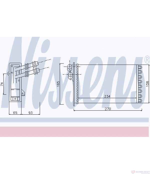 РАДИАТОР ПАРНО VOLKSWAGEN GOLF IV (1997-) 1.9 SDI - NISSENS