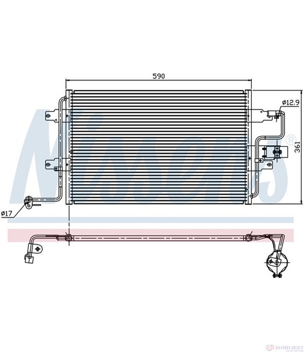 РАДИАТОР КЛИМАТИК VOLKSWAGEN GOLF IV (1997-) 1.8 - NISSENS