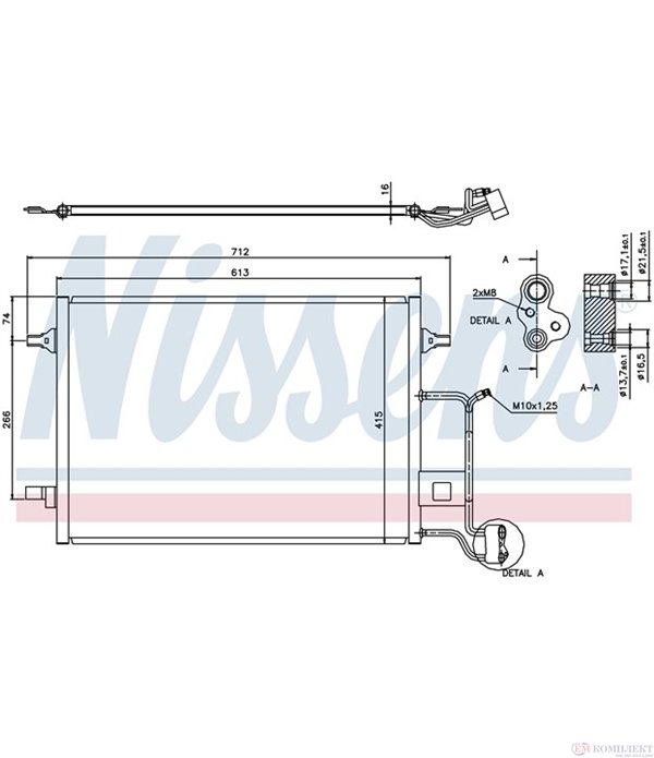 РАДИАТОР КЛИМАТИК AUDI A4 (1995-) 2.5 TDI - NISSENS