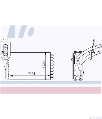 РАДИАТОР ПАРНО VOLKSWAGEN POLO (1994-) 55 1.4 - NISSENS