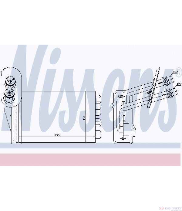 РАДИАТОР ПАРНО VOLKSWAGEN NEW BEETLE (1998-) 2.0 - NISSENS