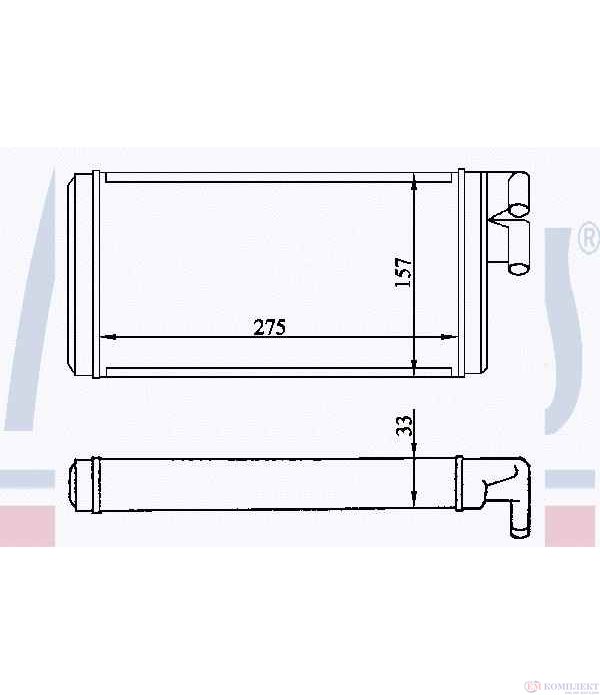 РАДИАТОР ПАРНО AUDI A6 (1994-) 2.0 - NISSENS