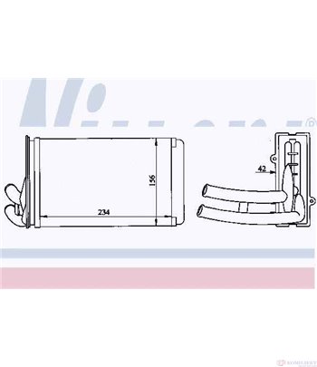 РАДИАТОР ПАРНО AUDI 80 AVANT (1991-) 2.0 E - NISSENS
