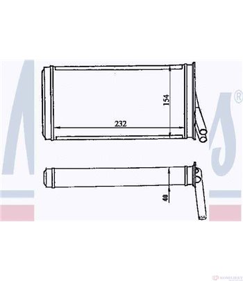 РАДИАТОР ПАРНО AUDI 80 AVANT (1991-) 2.0 E - NISSENS