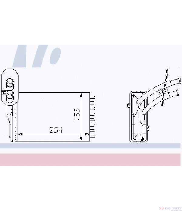 РАДИАТОР ПАРНО VOLKSWAGEN GOLF III (1991-) 1.4 - NISSENS