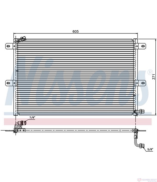 РАДИАТОР КЛИМАТИК SEAT CORDOBA (1993-) 1.9 TD - NISSENS
