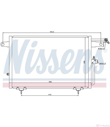 РАДИАТОР КЛИМАТИК AUDI 100 (1990-) 2.5 TDI - NISSENS