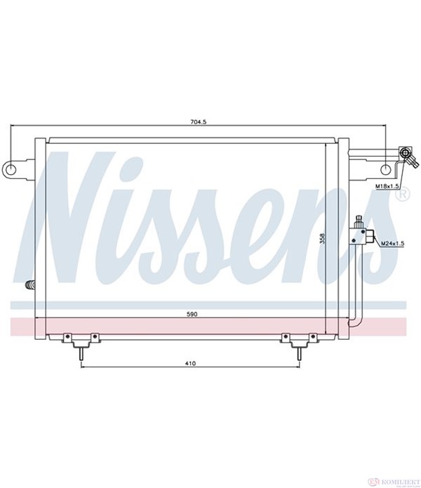 РАДИАТОР КЛИМАТИК AUDI A6 AVANT (1994-) 2.3 quattro - NISSENS