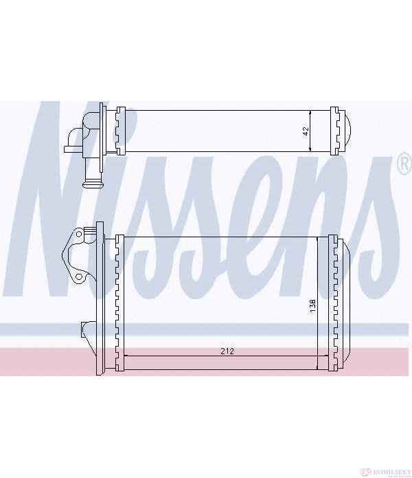 РАДИАТОР ПАРНО VOLKSWAGEN POLO (1981-) 1.0 CAT - NISSENS