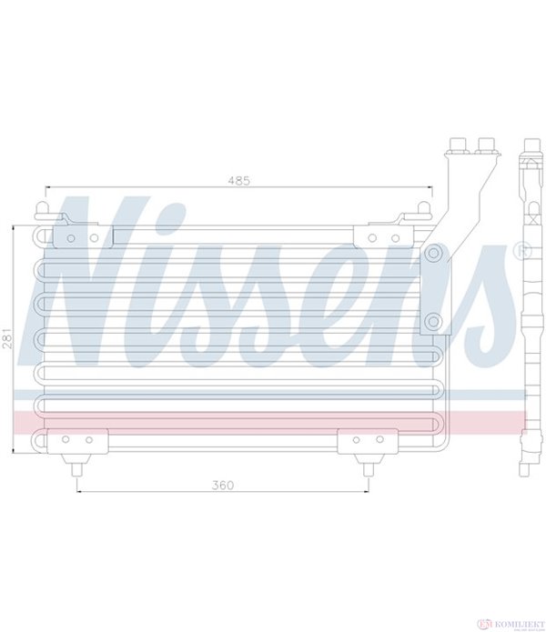 РАДИАТОР КЛИМАТИК CITROEN BX BREAK (1983-) 1.7 TRD Turbo - NISSENS