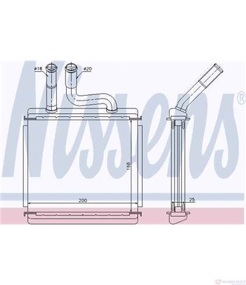 РАДИАТОР ПАРНО DAEWOO REZZO (2000-) 1.8 - NISSENS