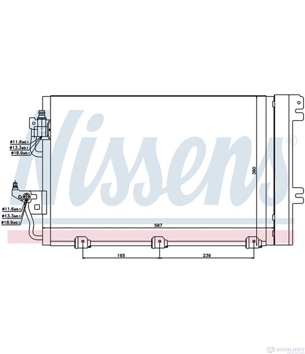 РАДИАТОР КЛИМАТИК OPEL ASTRA H COMBI (2004-) 1.8 - NISSENS