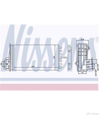 РАДИАТОР ПАРНО PEUGEOT 206 CC (2000-) 1.6 HDi 110 - NISSENS