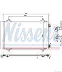 РАДИАТОР КЛИМАТИК PEUGEOT EXPERT TEPEE (2007-) 1.6 HDi 90 - NISSENS