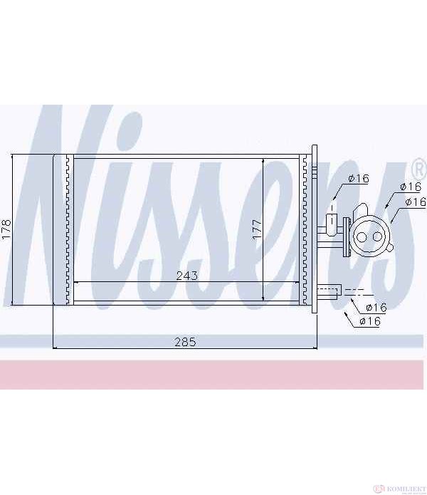 РАДИАТОР ПАРНО FIAT DUCATO (1982-) 2.5 D - NISSENS