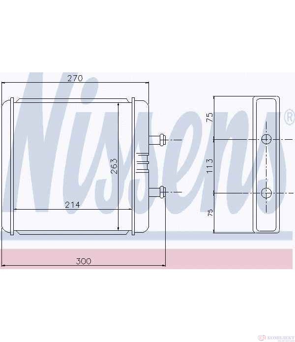 РАДИАТОР ПАРНО IVECO DAILY II (1999-) 35S13V,35C13V - NISSENS
