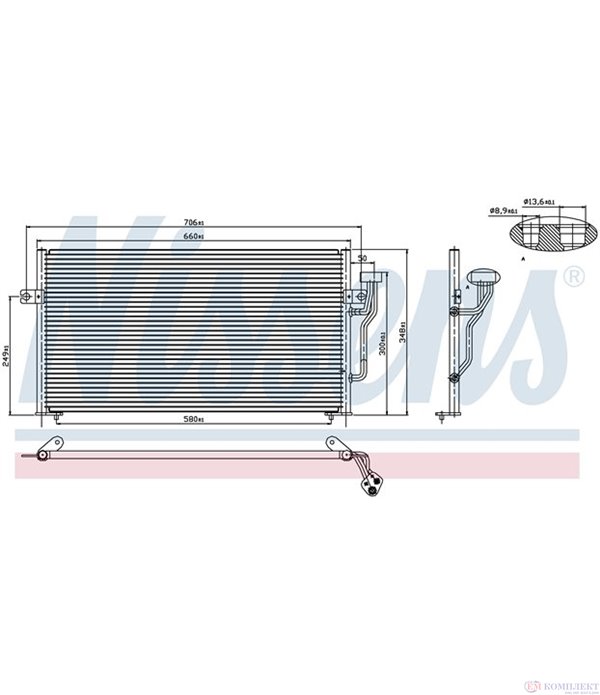 РАДИАТОР КЛИМАТИК MITSUBISHI CARISMA (1995-) 1.8 GDI - NISSENS