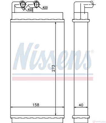 РАДИАТОР ПАРНО AUDI 100 AVANT (1982-) 1.8 quattro CAT - NISSENS