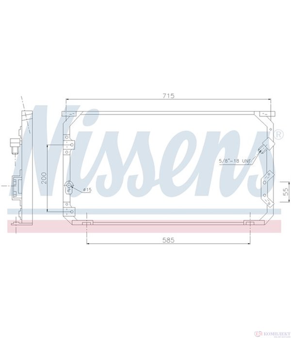 РАДИАТОР КЛИМАТИК TOYOTA COROLLA (1992-) 1.6 Si - NISSENS