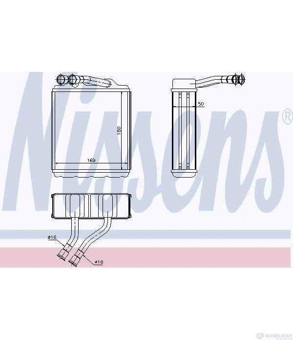 РАДИАТОР ПАРНО TOYOTA CARINA E SPORTSWAGON (1993-) 1.6 i - NISSENS
