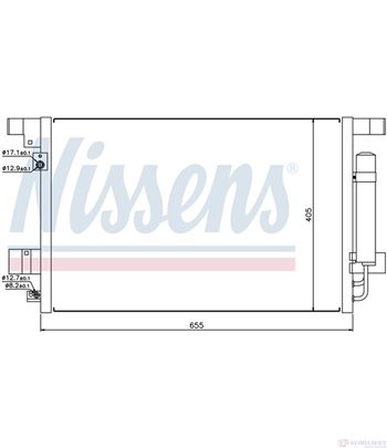 РАДИАТОР КЛИМАТИК MITSUBISHI LANCER SEDAN (2008-) 1.5 - NISSENS