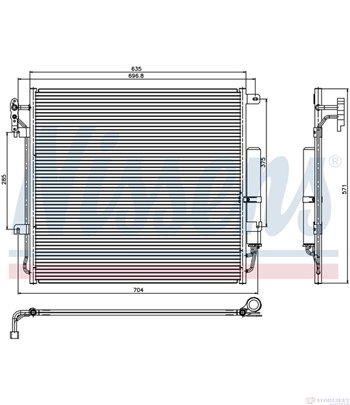 РАДИАТОР КЛИМАТИК LAND ROVER RANGE ROVER SPORT (2005-) 3.6 TD 8 - NISSENS