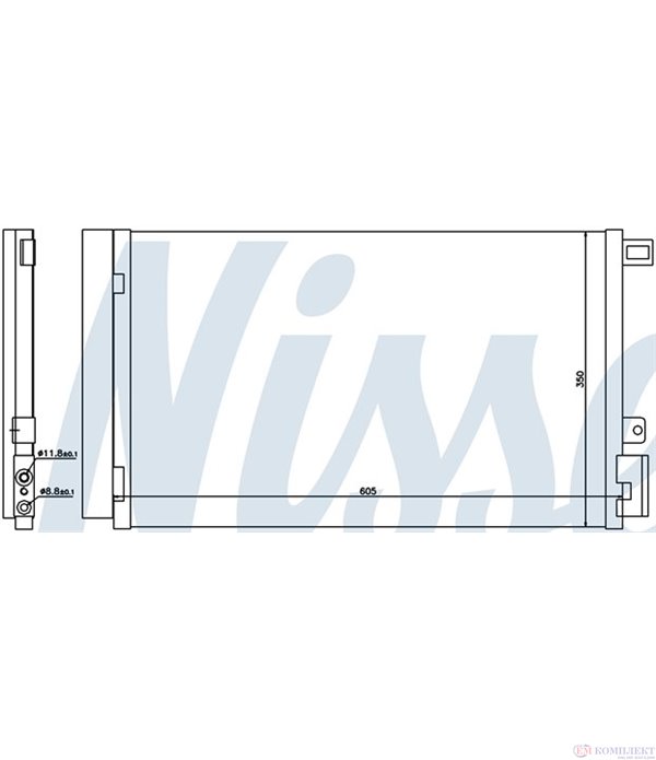 РАДИАТОР КЛИМАТИК FIAT PUNTO EVO (2008-) 1.4 Natural Power - NISSENS