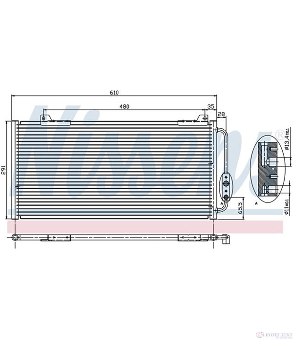 РАДИАТОР КЛИМАТИК ROVER 400 (1995-) 420 Si Lux - NISSENS