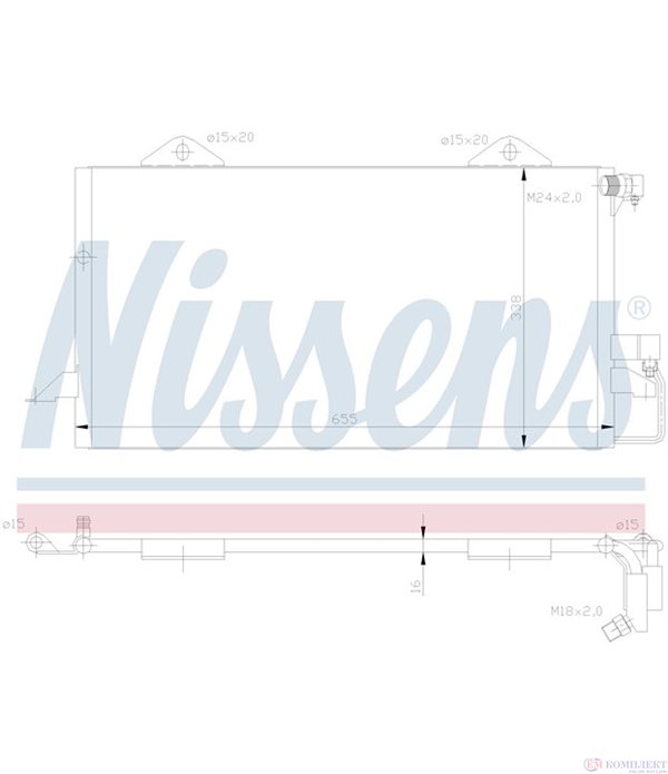 РАДИАТОР КЛИМАТИК AUDI A6 (1994-) 1.9 TDI - NISSENS