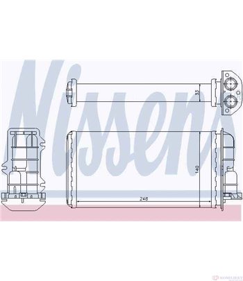 РАДИАТОР ПАРНО FIAT MAREA (1996-) 1.9 TD 75 - NISSENS
