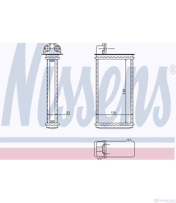 РАДИАТОР ПАРНО PEUGEOT 205 I (1983-) 1.6 GTI - NISSENS