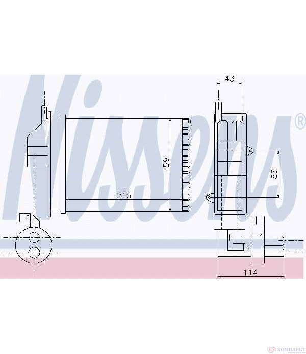 РАДИАТОР ПАРНО FIAT SEICENTO (1998-) 1.1 - NISSENS