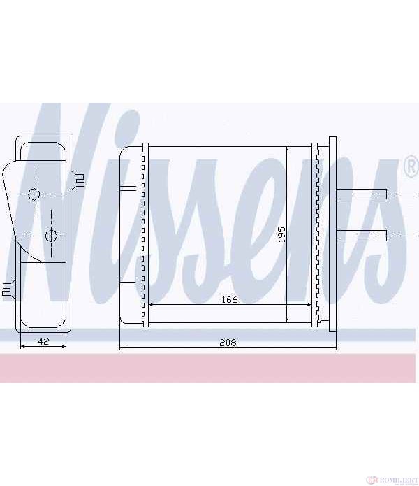 РАДИАТОР ПАРНО FIAT PUNTO (1993-) 75 1.2 - NISSENS