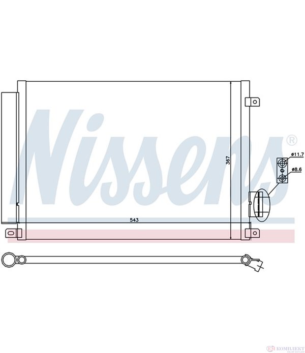 РАДИАТОР КЛИМАТИК FIAT 500 (2007-) 1.2 LPG - NISSENS