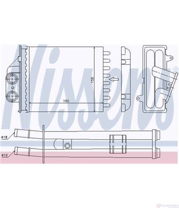 РАДИАТОР ПАРНО FIAT PANDA (2003-) 1.3 D Multijet - NISSENS