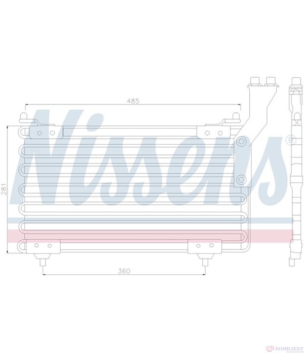 РАДИАТОР КЛИМАТИК CITROEN BX BREAK (1983-) 1.8 D - NISSENS