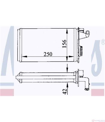 РАДИАТОР ПАРНО FIAT TEMPRA (1990-) 2.0 i.e. - NISSENS