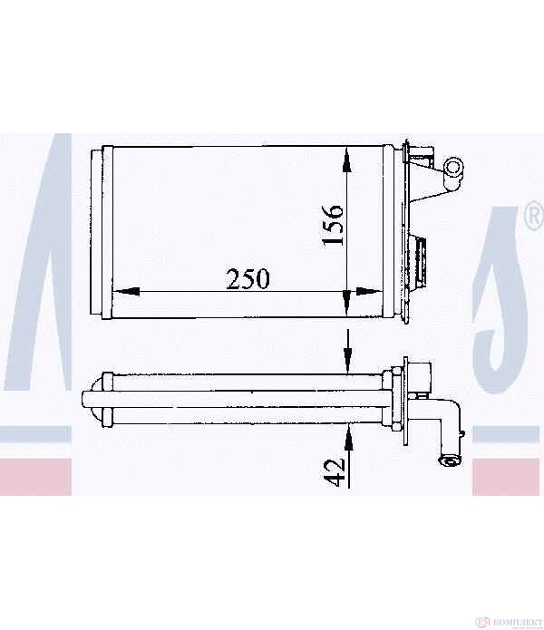 РАДИАТОР ПАРНО FIAT TEMPRA S.W. (1990-) 2.0 i.e. - NISSENS