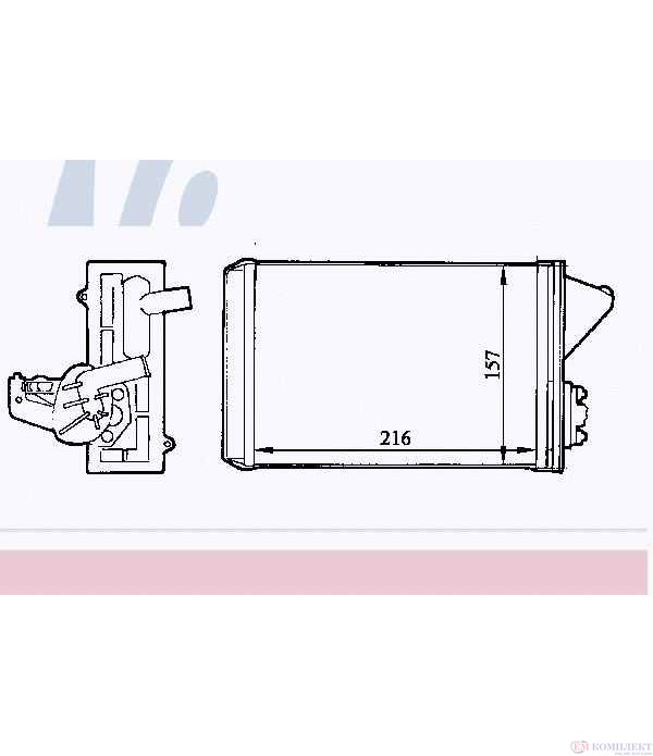 РАДИАТОР ПАРНО FIAT FIORINO (1988-) 75 i.e. 1.6 - NISSENS