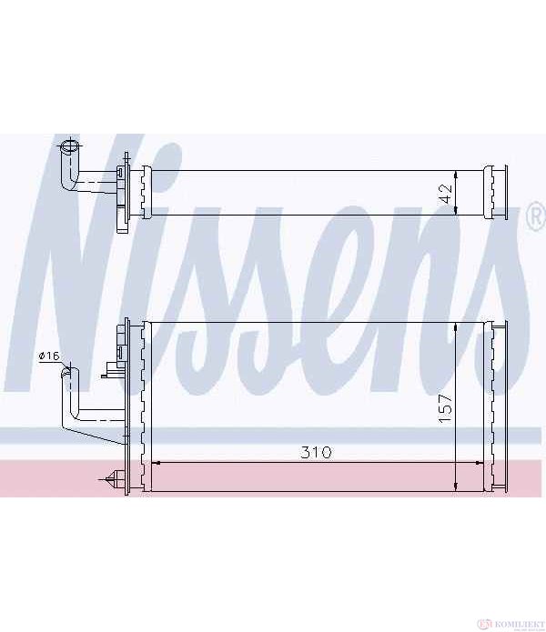 РАДИАТОР ПАРНО IVECO DAILY I (1978-) 35-10 V,35-10 C - NISSENS